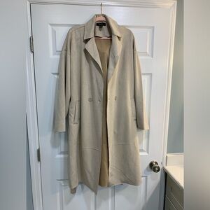 Light Tan Suede long coat Forever 21 1X